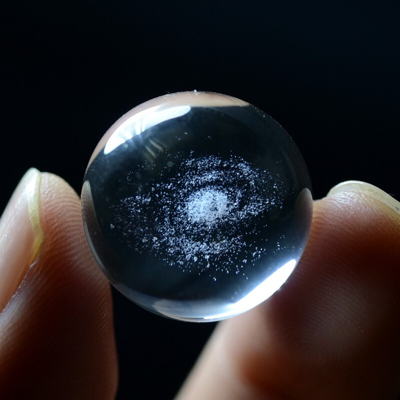 20mm New Find Rare NATURAL PRETTY universe phantom QUARTZ CRYSTAL Sphere BALL