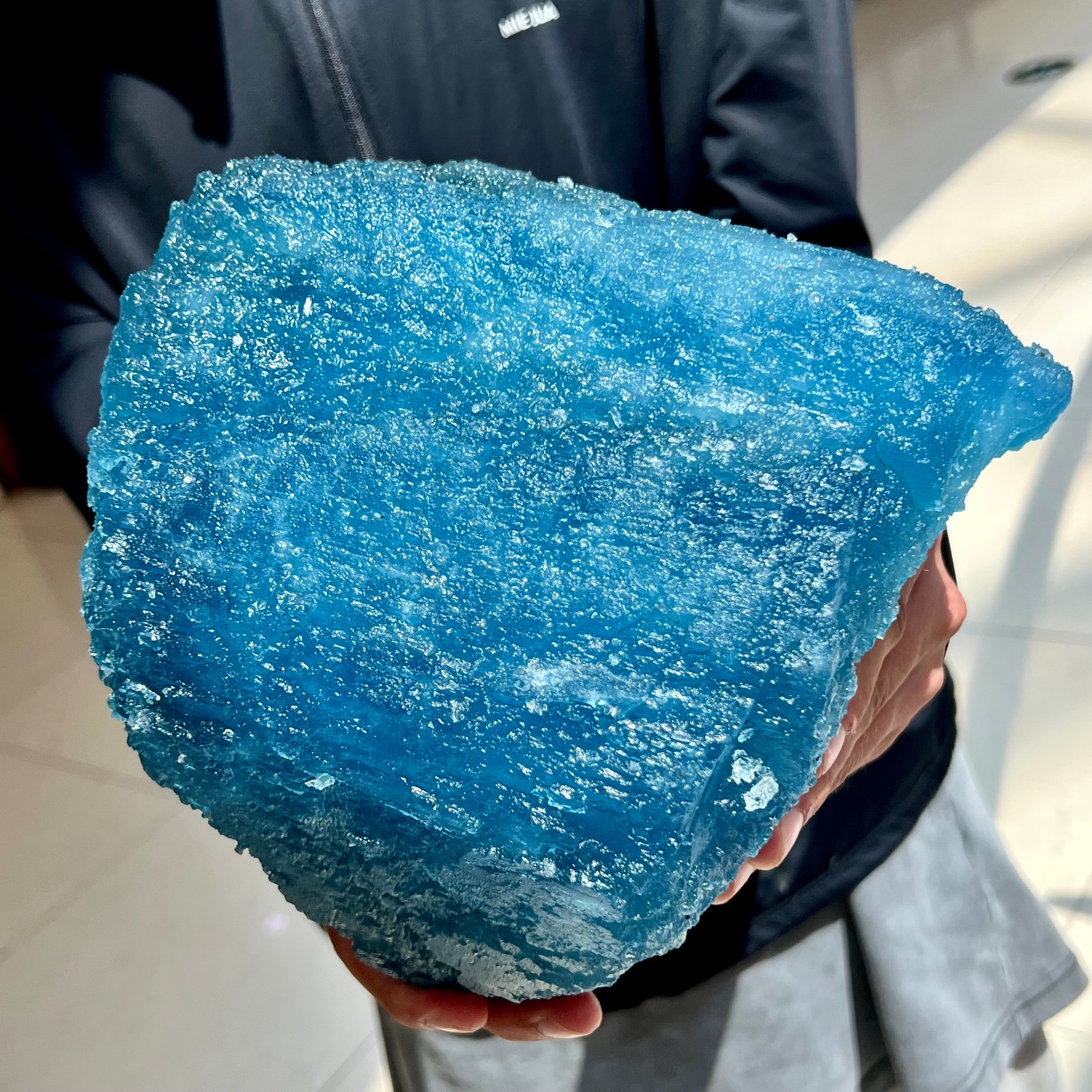 10LB pound natural aquamarine quartz crystal mineral sample for Reiki healing