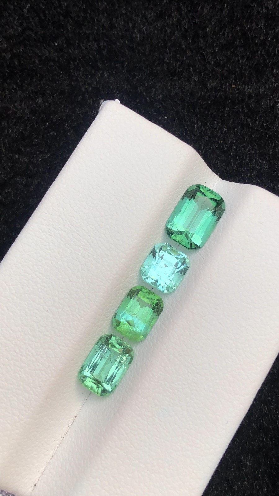 4.15ct Natural Mint Green Tourmaline Loose Gemstone Parcel Afghanistan Seafoam