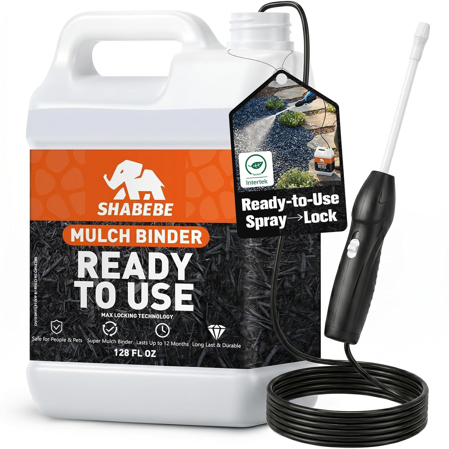 Ready to Use Mulch Binder with Electric Sprayer-1 Gallon Rock Glue for Landscapi