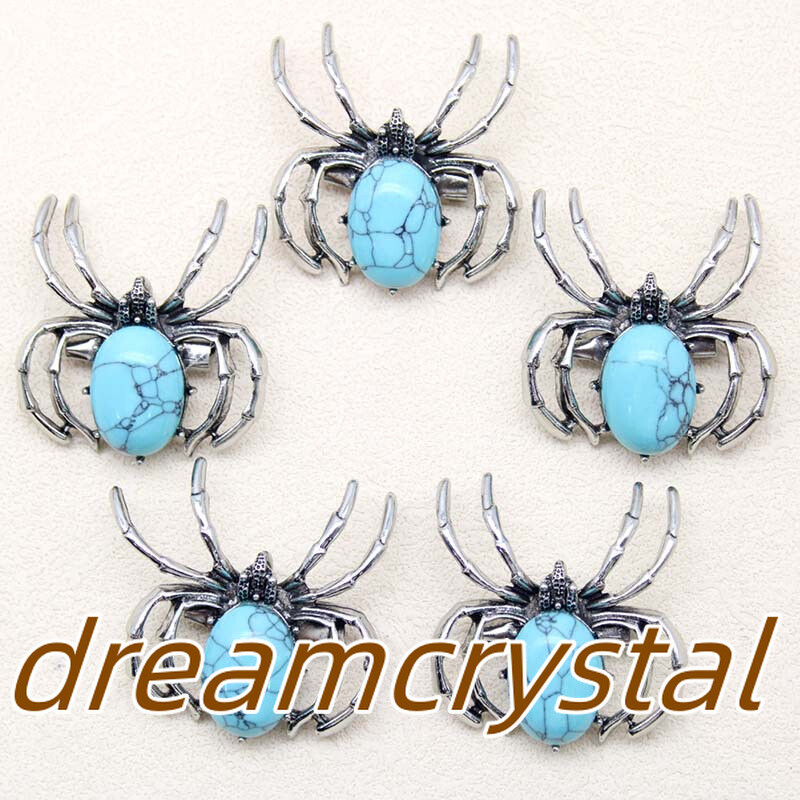 50pcs Mix Natural Quartz Crystal Alloy Spider Skull Reiki Random Insect Skull