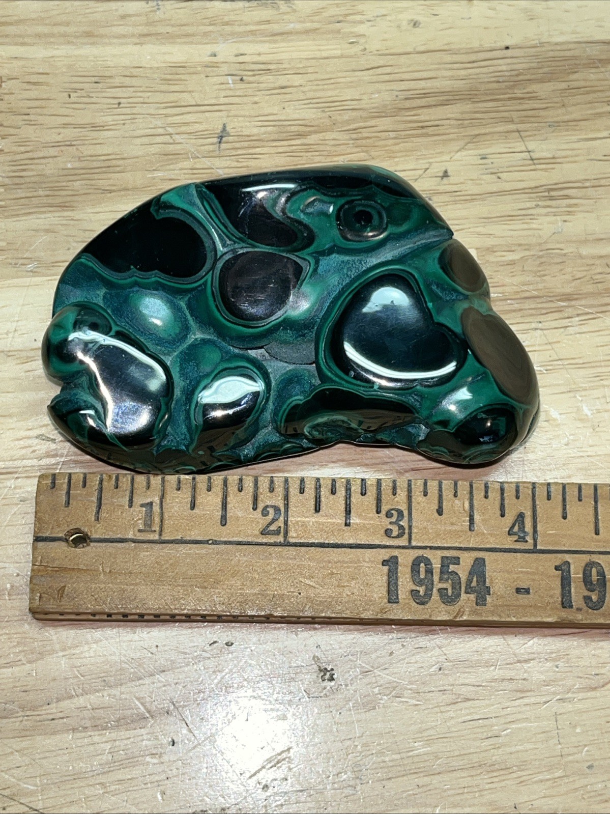 424g (15oz) 4”x2” Malachite Crystal Slab, Spiritual , Positive Energy, SHINY!
