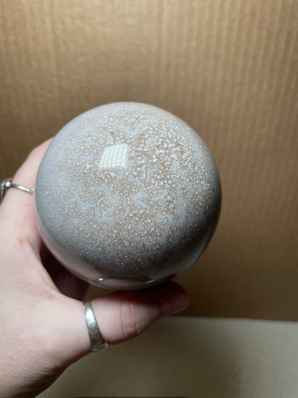 Light Pastel Purple Ocean Jasper Crystal Sphere