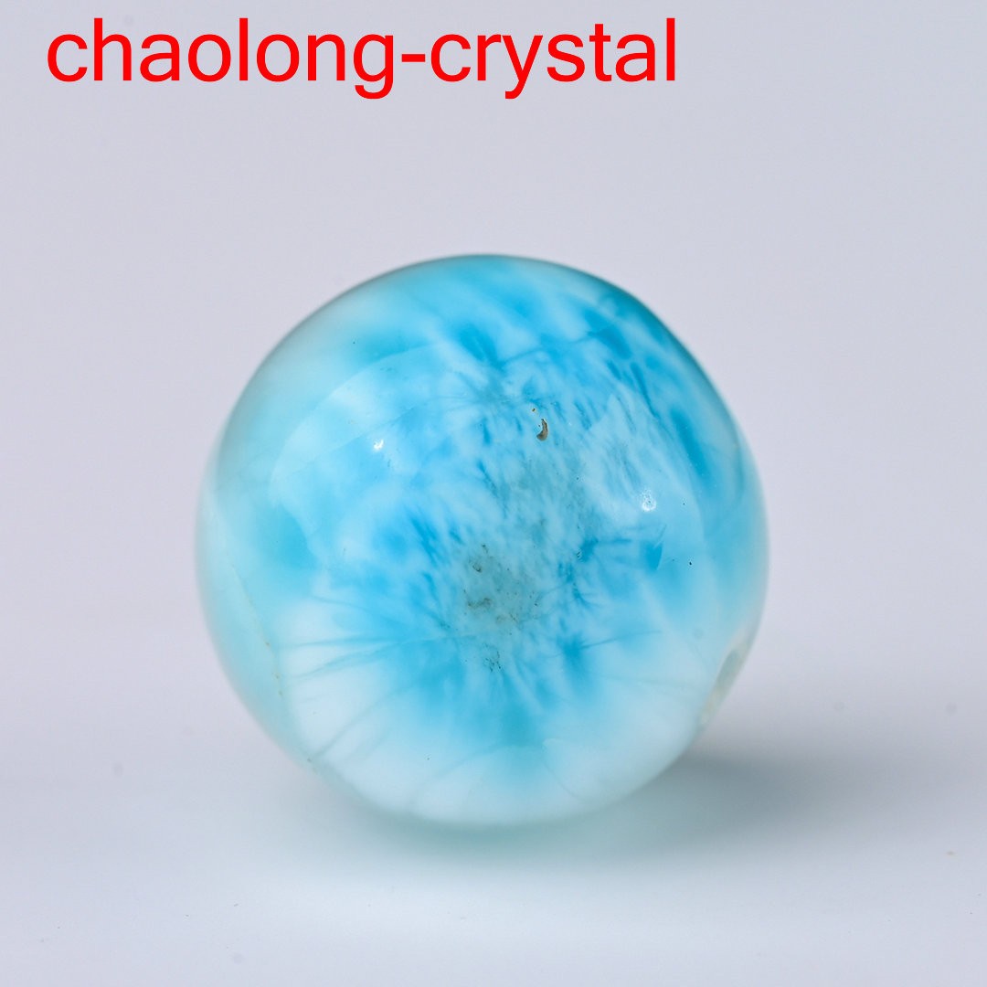 11mm Natural Larimar Gemstone Sphere Quartz Polished Ball Porose Reiki Energy