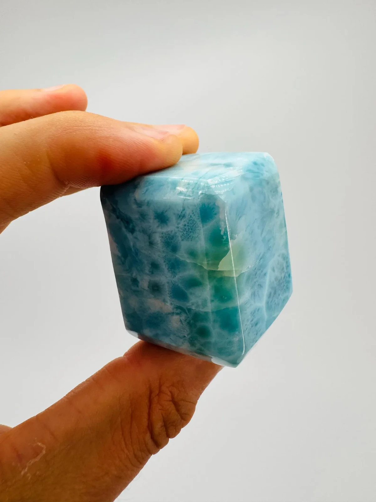 DOMINICAN REPUBLIC LARIMAR CUBE 41 X 34 MM