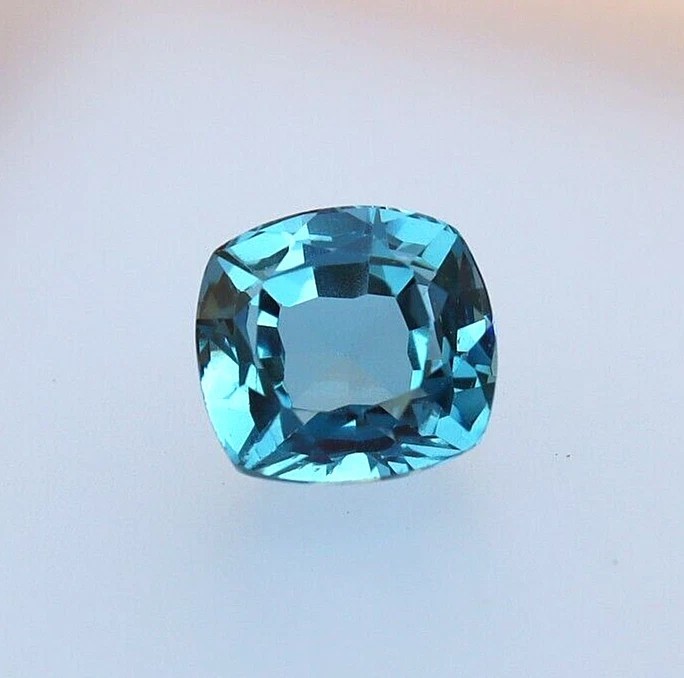Cushion Cut 10 Ct Loose Gemstone Certified Natural Santa Maria Blue Aquamarine