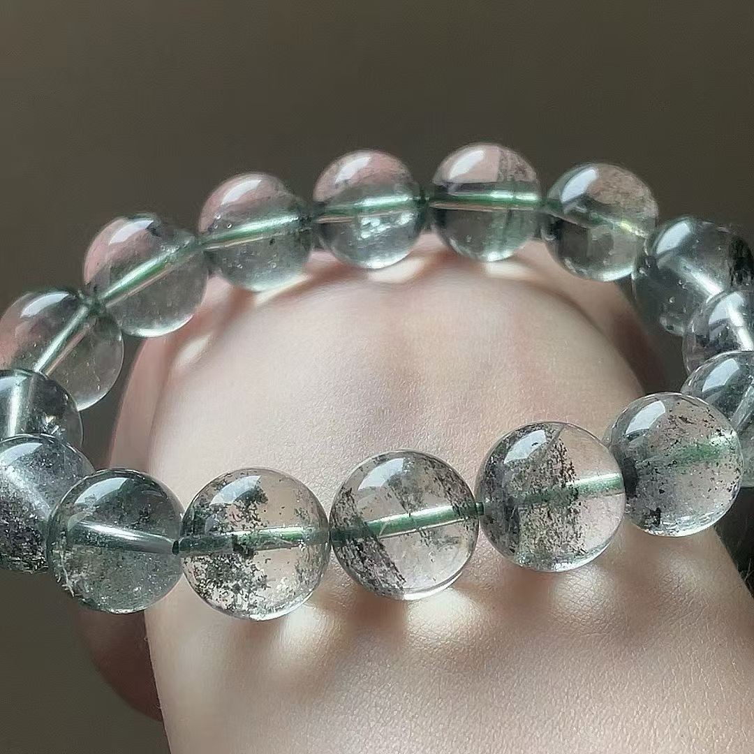 Natural Green Phantom Crystal Quartz Bracelet Adult Collectibles