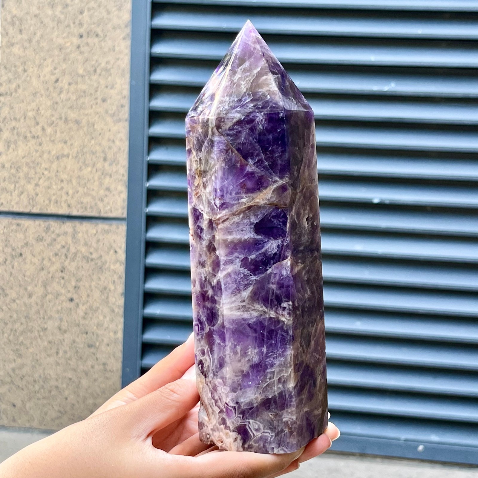 Premium Amethyst Crystal Tower Natural Purple Polished Point 2.8 lb