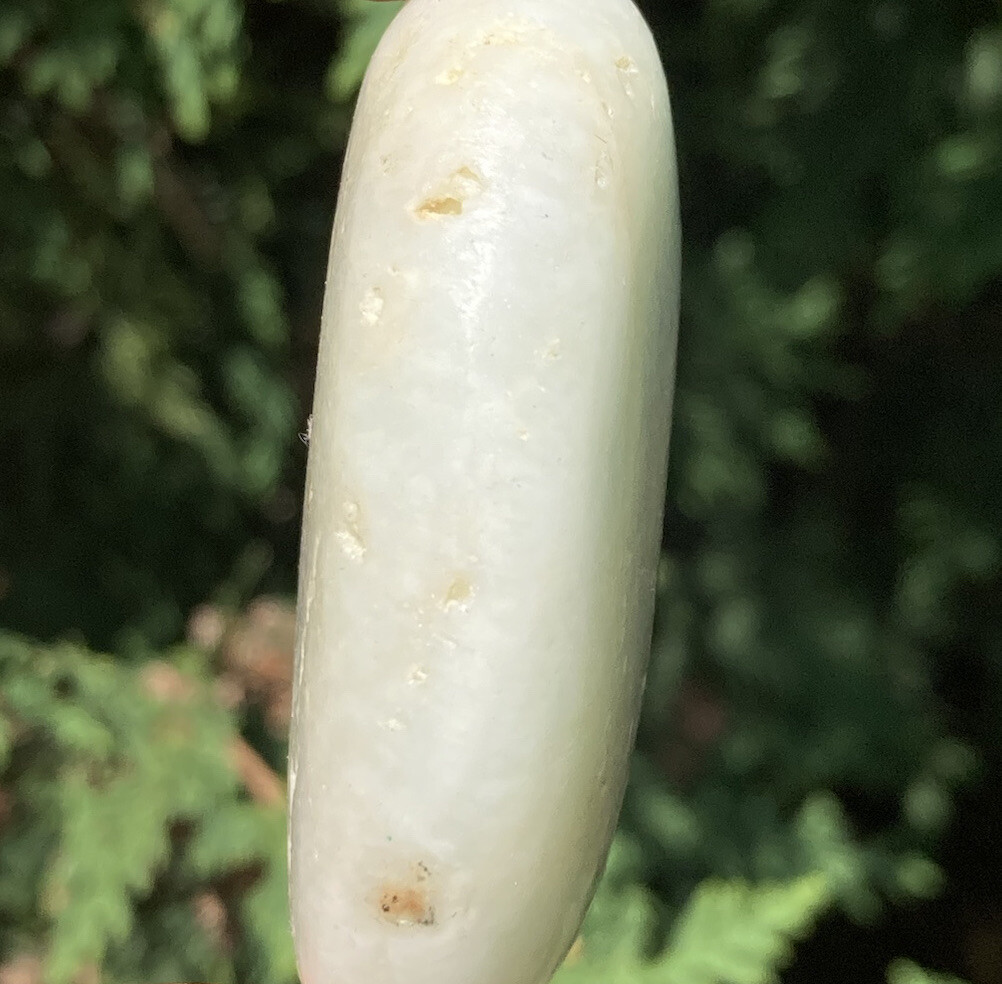 Handmade Polished BLUE ARAGONITE Healing Crystal Palm Stone KIPUSHI CONGO 2.28″