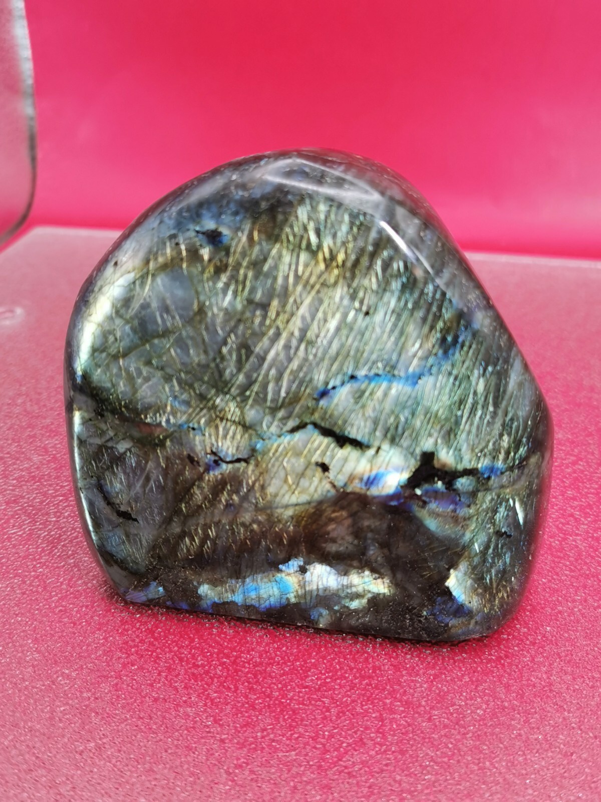 Natural Flash Labradorite Quartz Crystal Freeform Rough Mineral Healing 2+LB