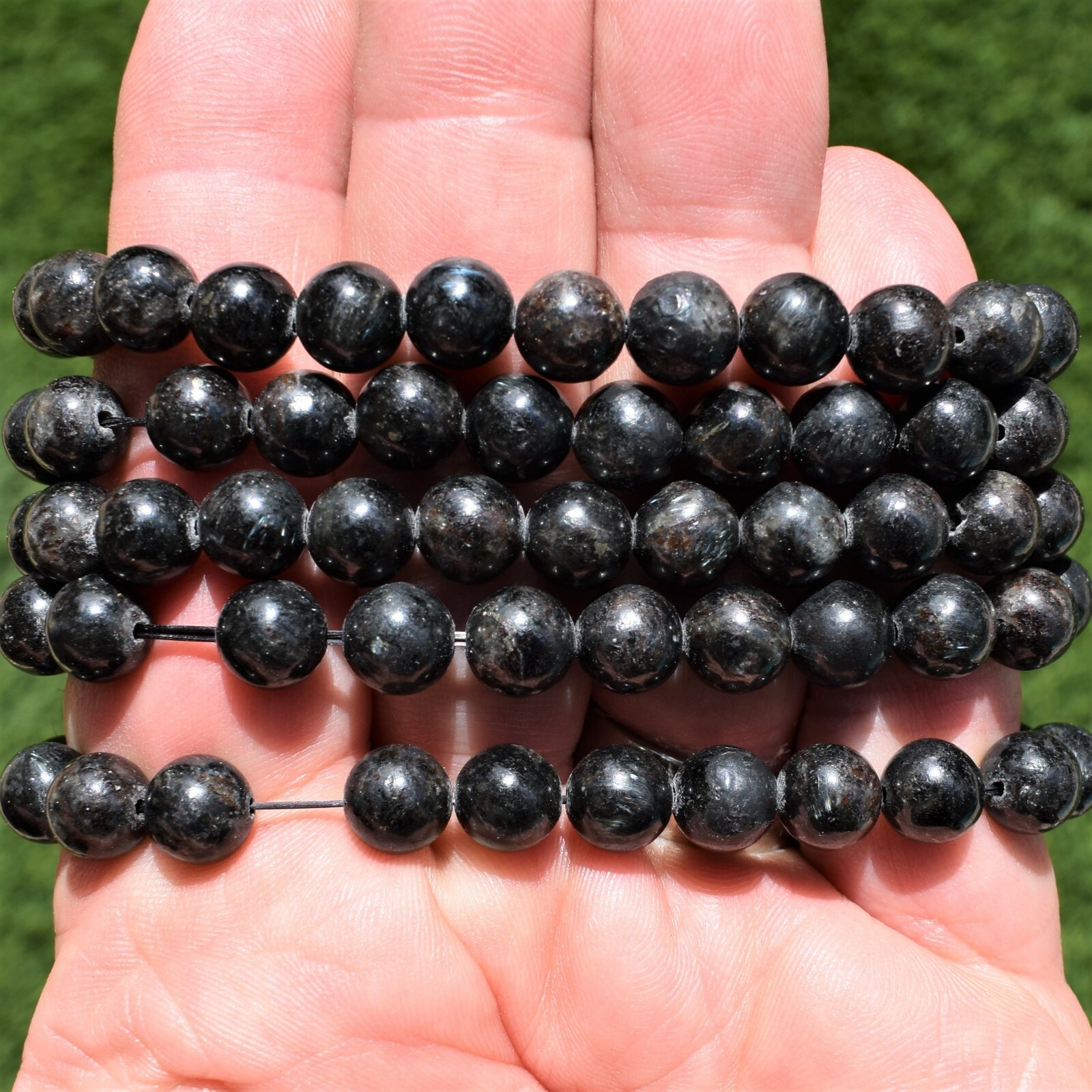 CHARGED RARE Fireworks Flash Astrophyllite Crystal 8mm Bead Stretchy Bracelet