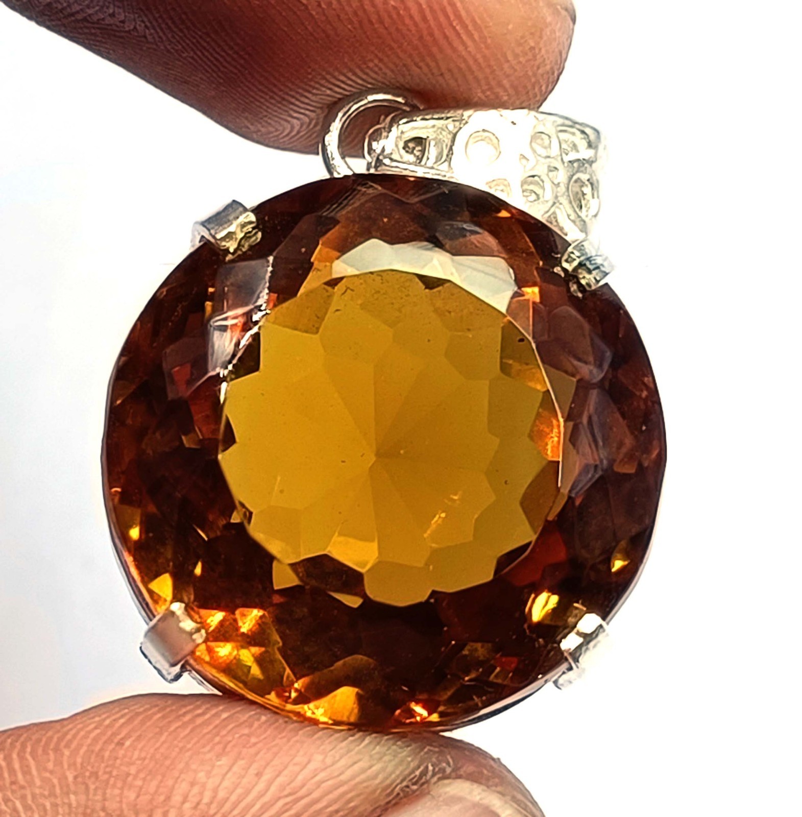 Natural Alexandrite Color Change 73.35 Ct 925 Solid Silver Pendant IGL Gems 5JST
