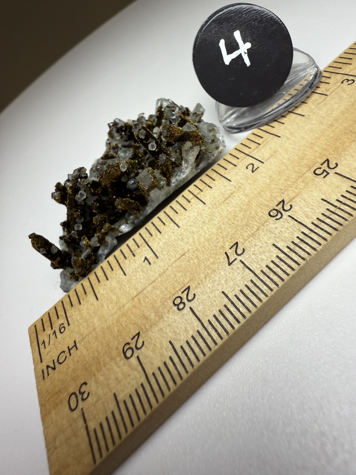 STUNNING Druzy Calcite & Bronze Velvet Chalcopyrite on Quartz Cluster • China
