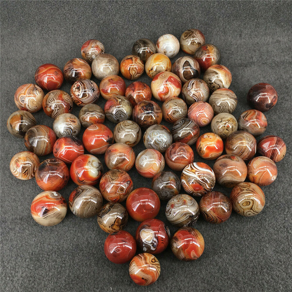 1x Natural Silk Agate Ball Quartz Crystal Sphere Ball Reiki Healing #LI DIa.35MM