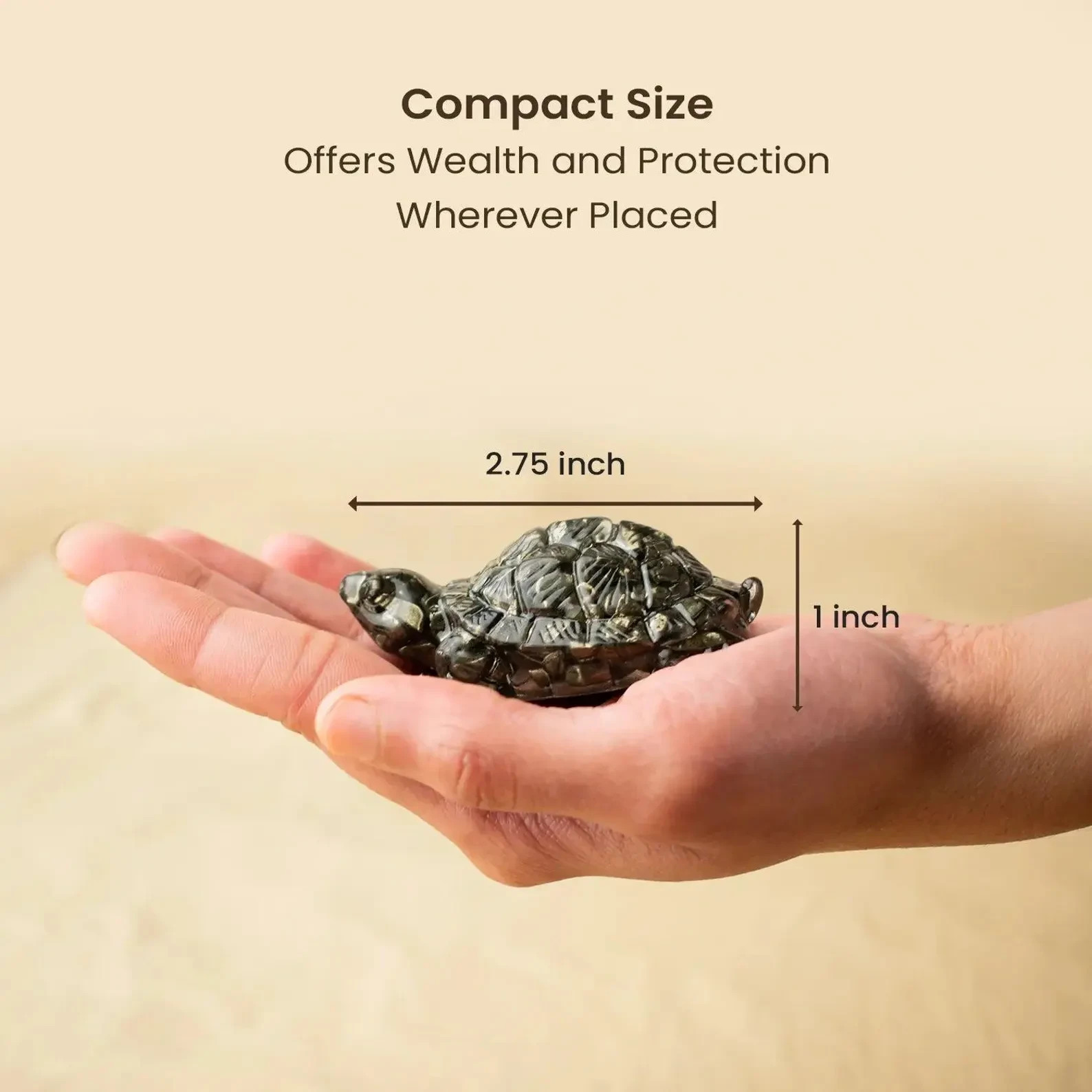 Pyrite Orgone Crystal Turtle Feng Shui Tortoise Wealth Decor Gift