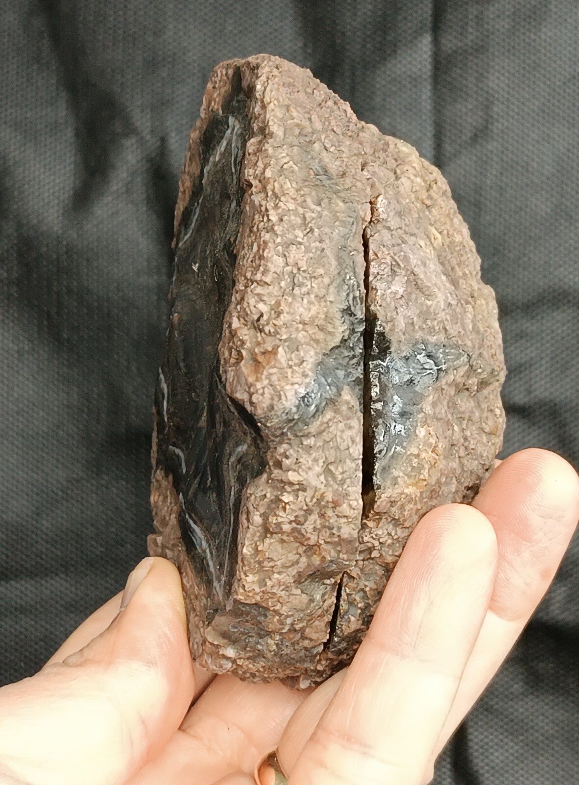 590g/1.30lb turkish banded moss agate stone rough, customs duty included