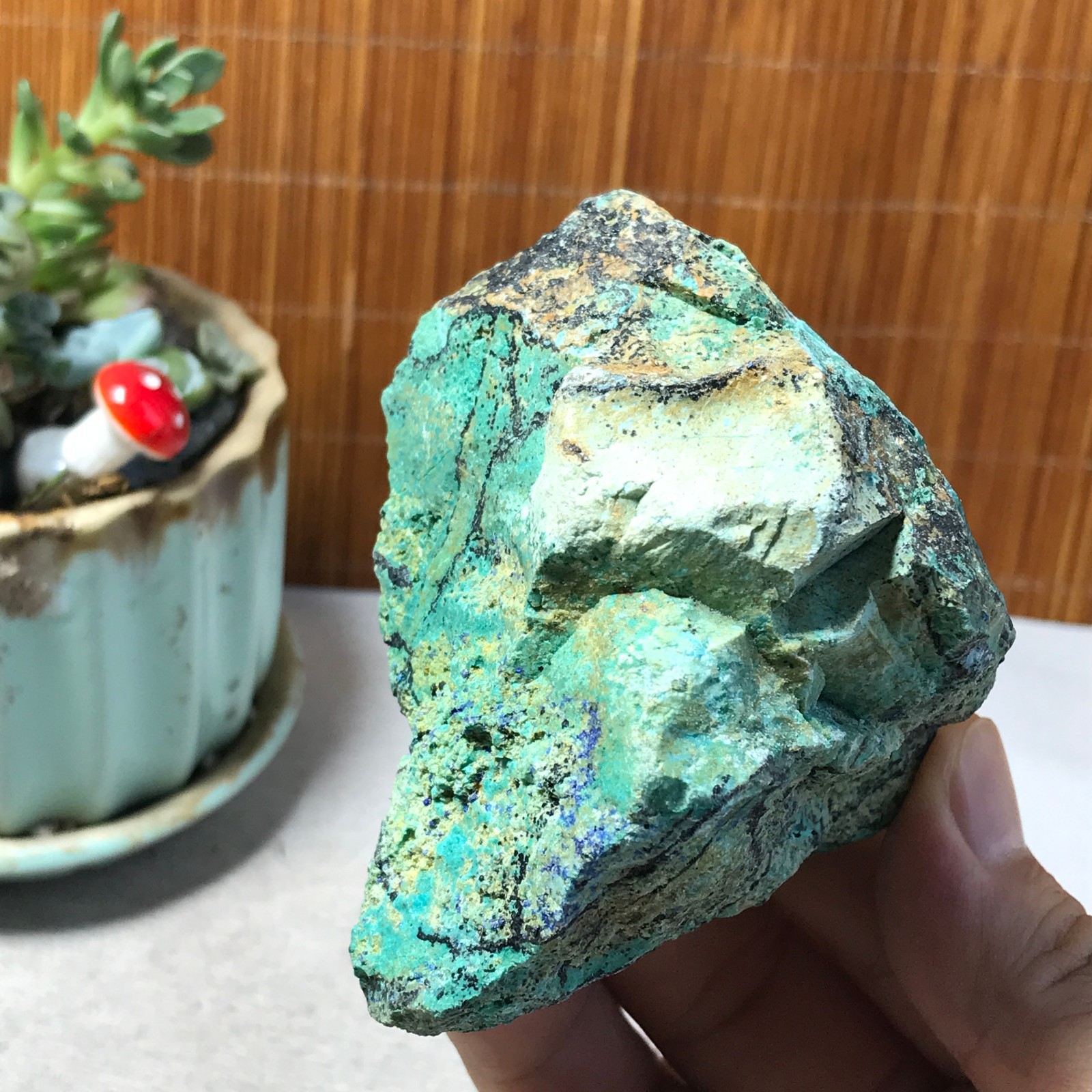 262g Natural Azurite/Malachite gemstone Rough original Crystal Specimen A6532