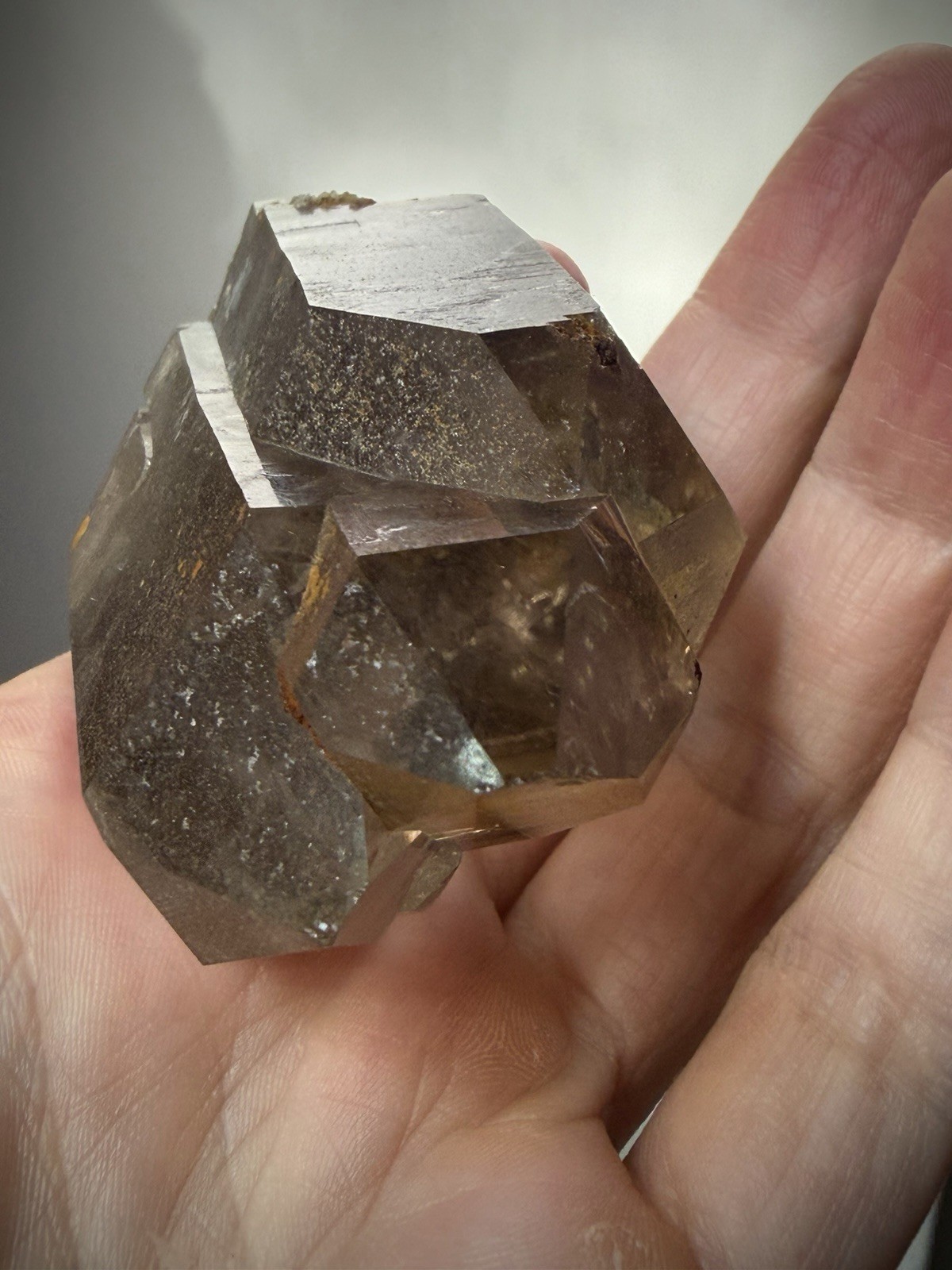 Double Terminated Quartz Crystal Dissolved Quartz Natural Smoky Quartz Floater