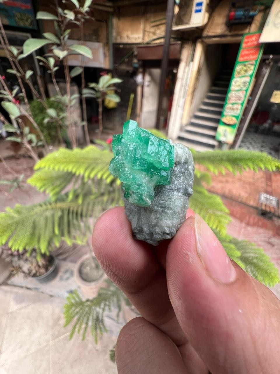 15Gm | Natural Emerald Crystal Bunch In Matrix Specimen l Swat, Pakistan.
