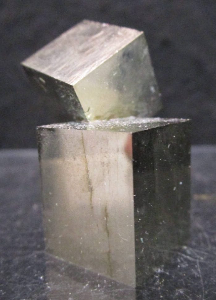 Super Awesome Pair of Intergrown Pyrite Crystal Cubes- Navajun Rioja, Spain 2