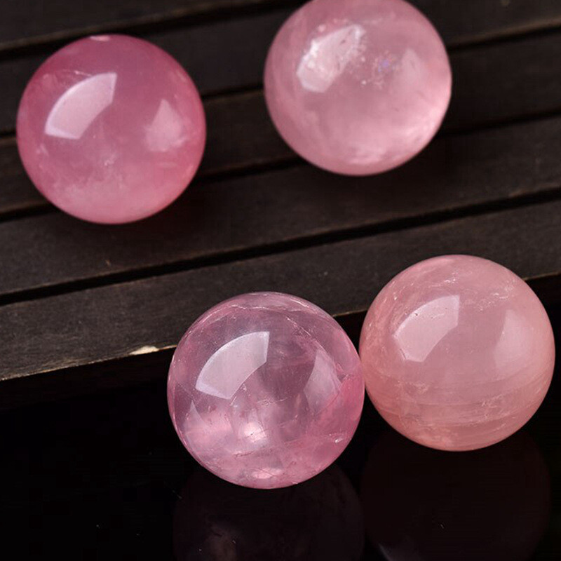 Natural Clear Rose Quartz Crystal Orb Ball Healing Energy Stone Sphere W/ Stand
