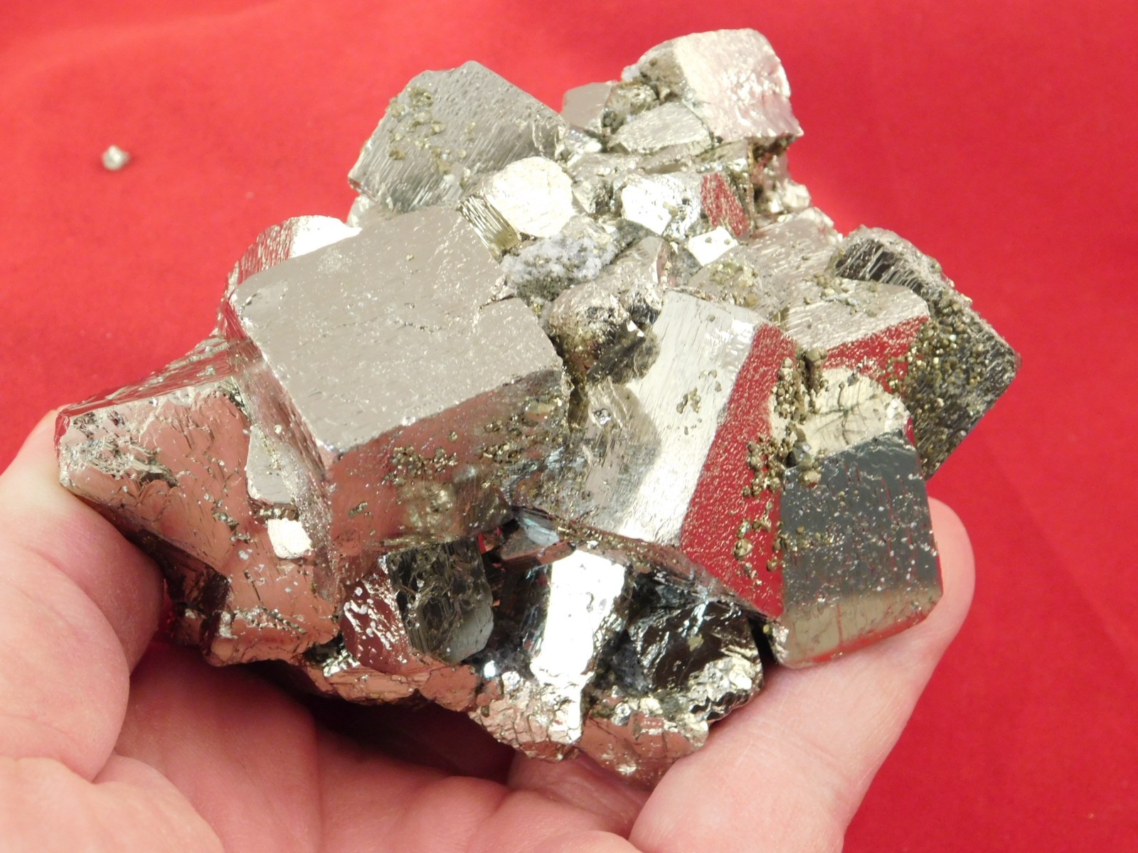 Big! 100% natural PYRITE Crystal CUBE Cluster Huanzala Mine Peru 759gr