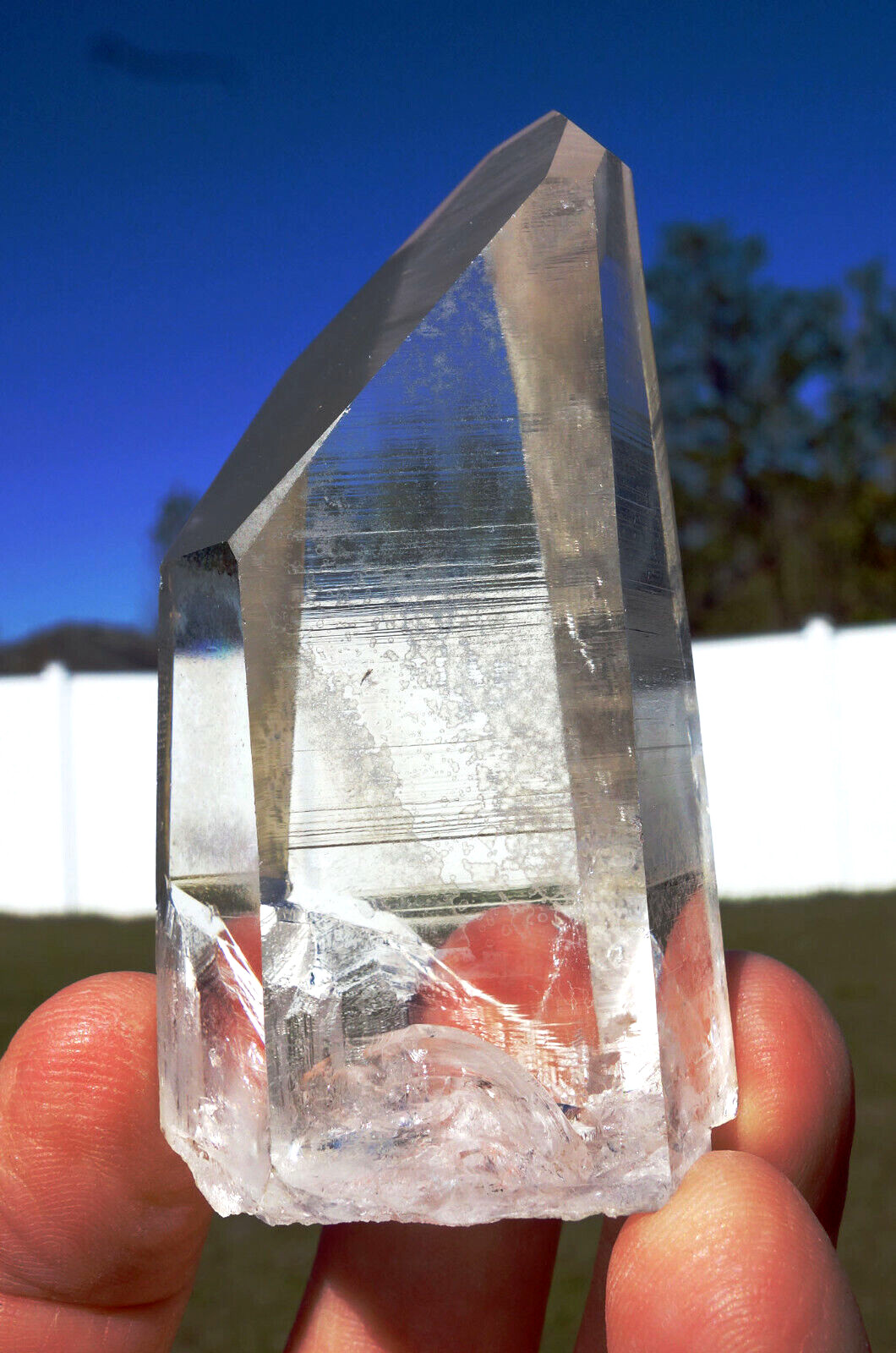 Water Clear COLOMBIAN LEMURIAN Quartz Natural Crystal Point Large Key Columbian