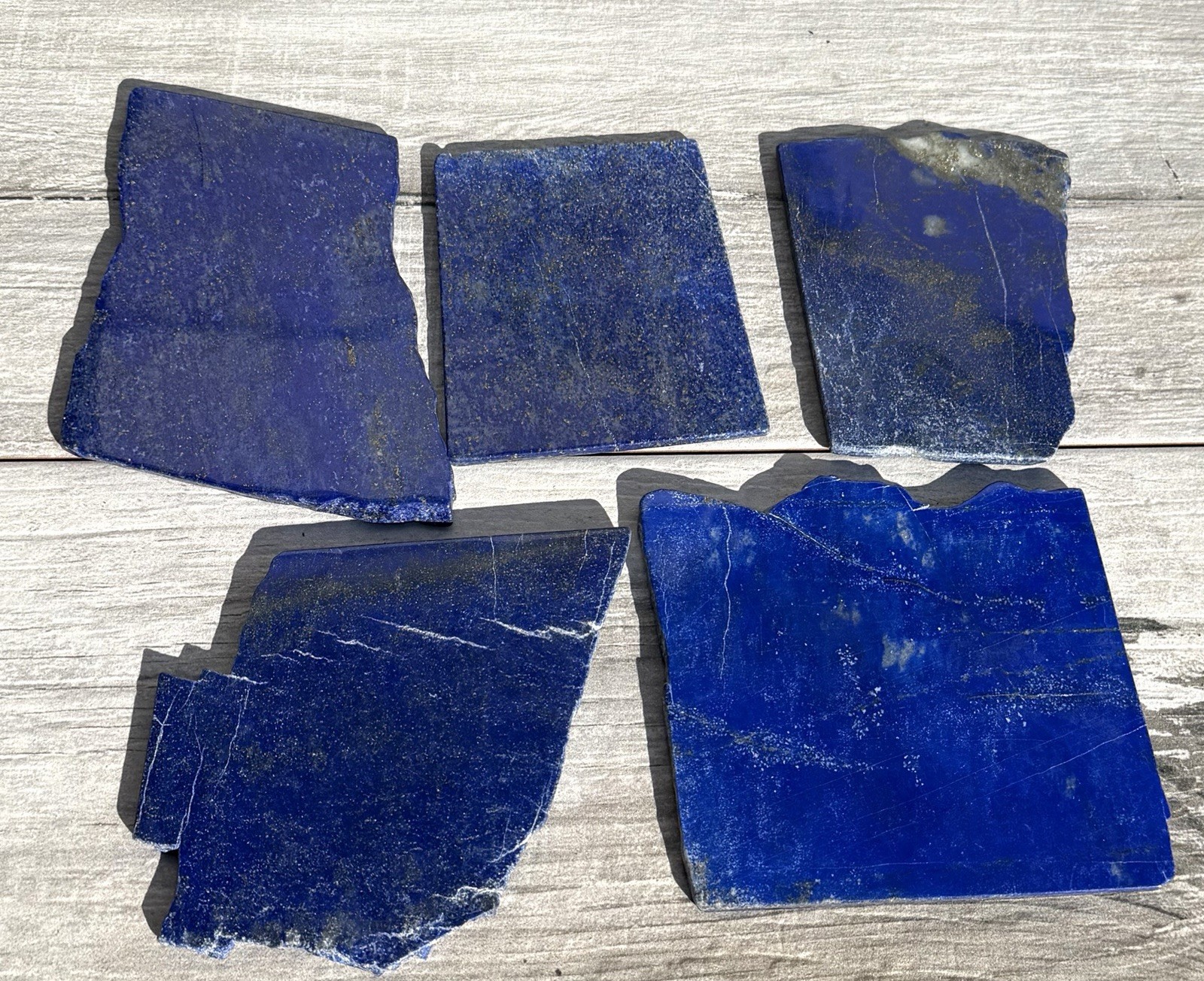 Wholesale Lot 2 Lbs Natural Lapis Lazuli Polished Slab Crystal