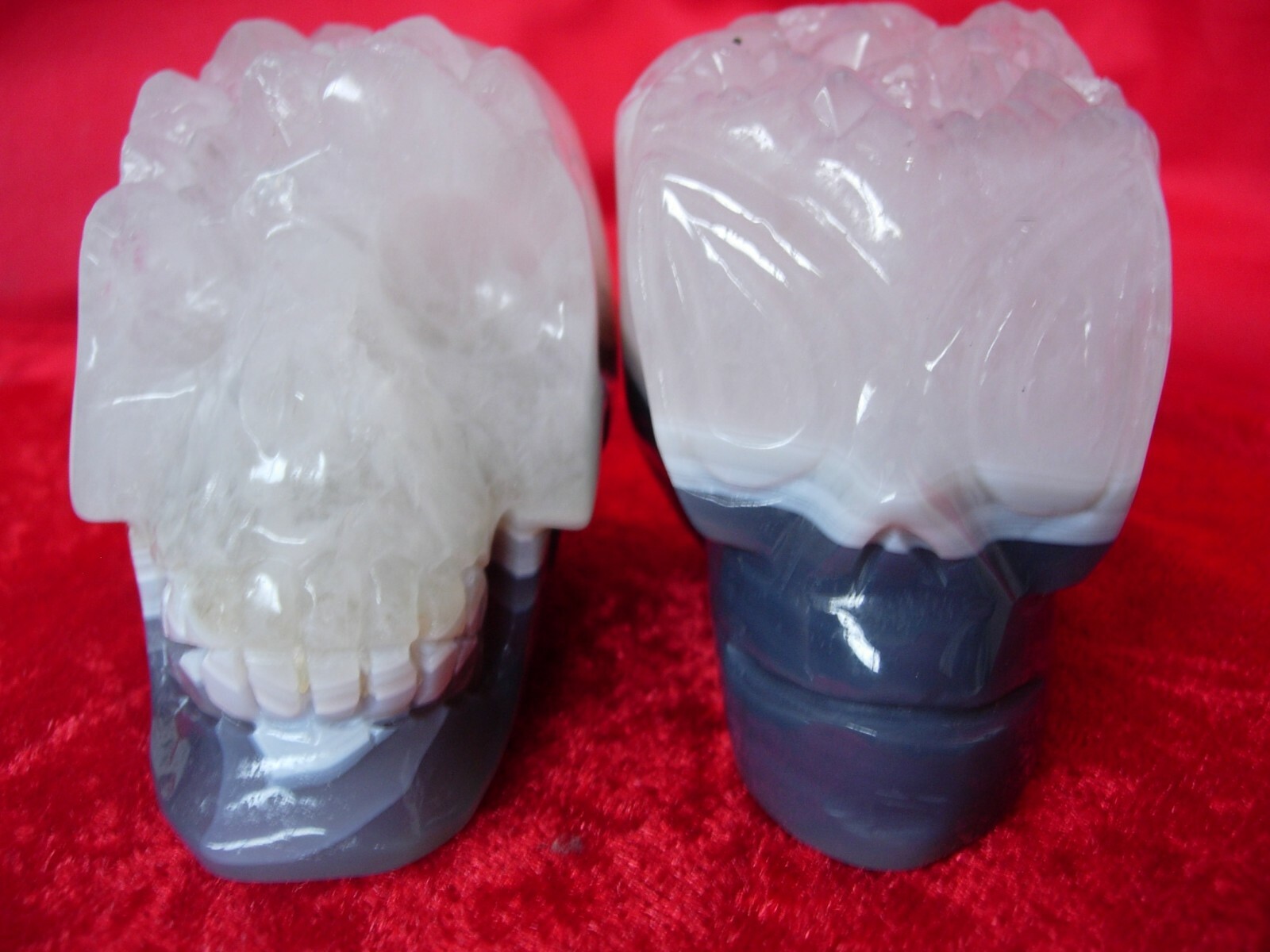 human & alien crystal skull pair Z9