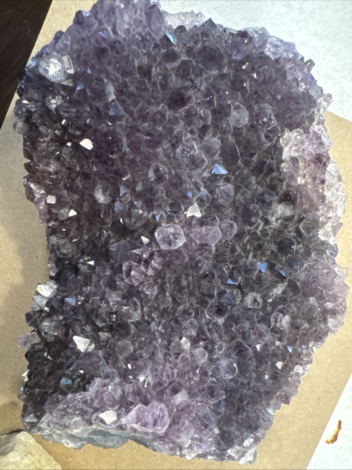 Large 5 lb Natural Amethyst Cluster Geode – Deep Purple Crystal Display Piece