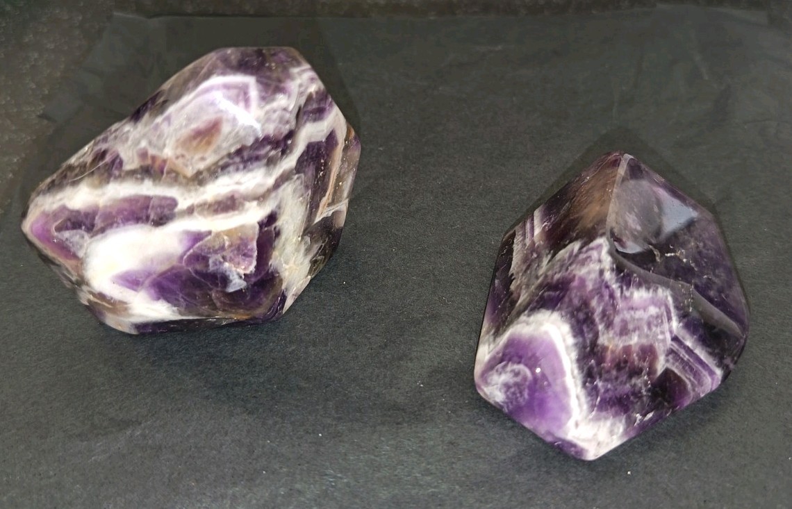 Chevron Amethyst Polished Freeform 50g – 100g