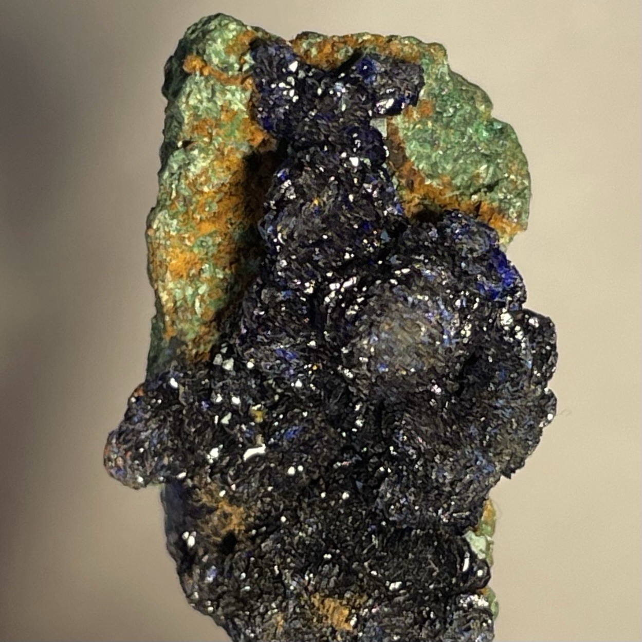 Arurite & Malachite Crystals W/ Copper Bisbee ARIZONA USA