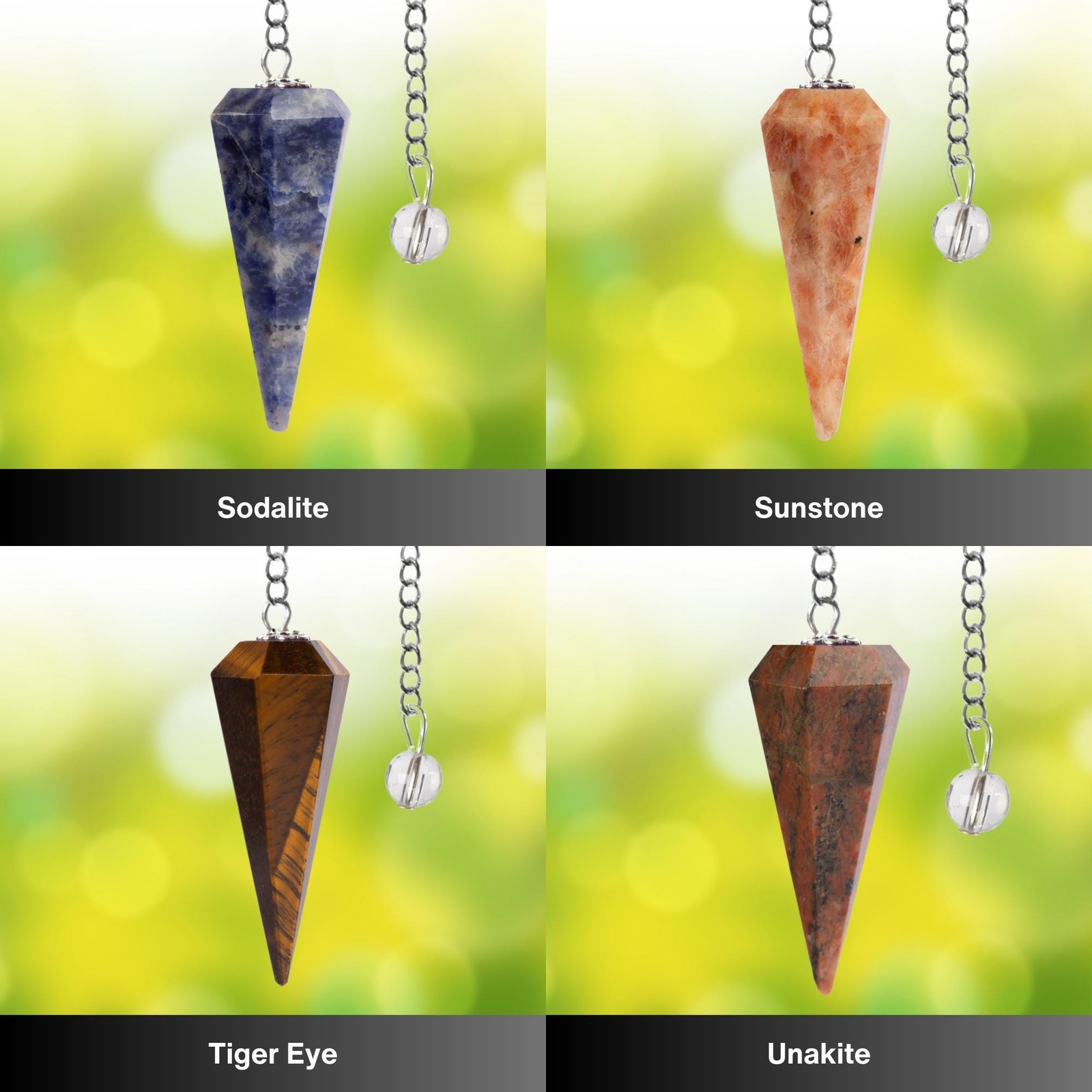 Pendulum Crystals, Divination Tool, Energy Work, Reiki, Grid ,Dowsing, 35 Types
