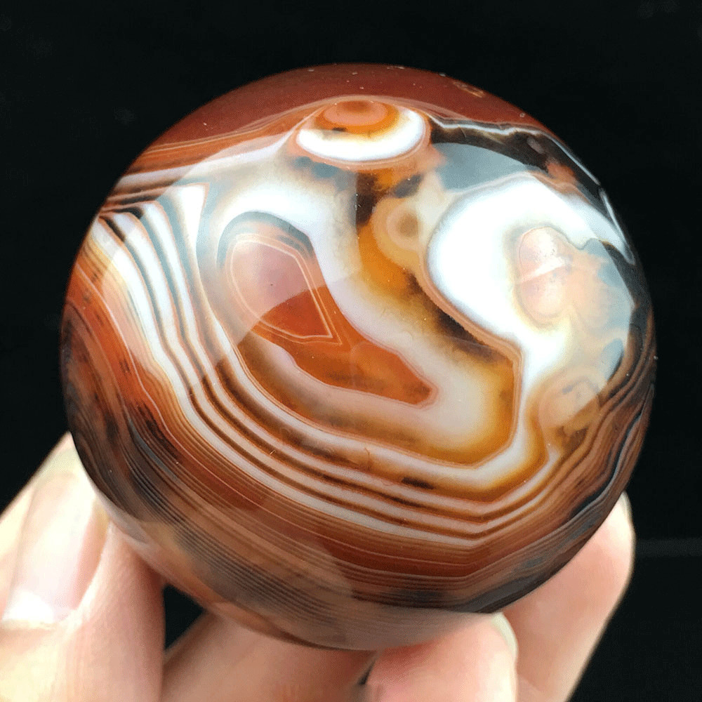 Healing Natural Silk Agate Ball Quartz Crystal Sphere Ball Stone Gift DIa.30MM