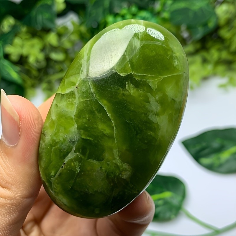 3PC 50G Wholesale Xiuyan Jade Palm Good Quality Polished Home Office Decor Gift