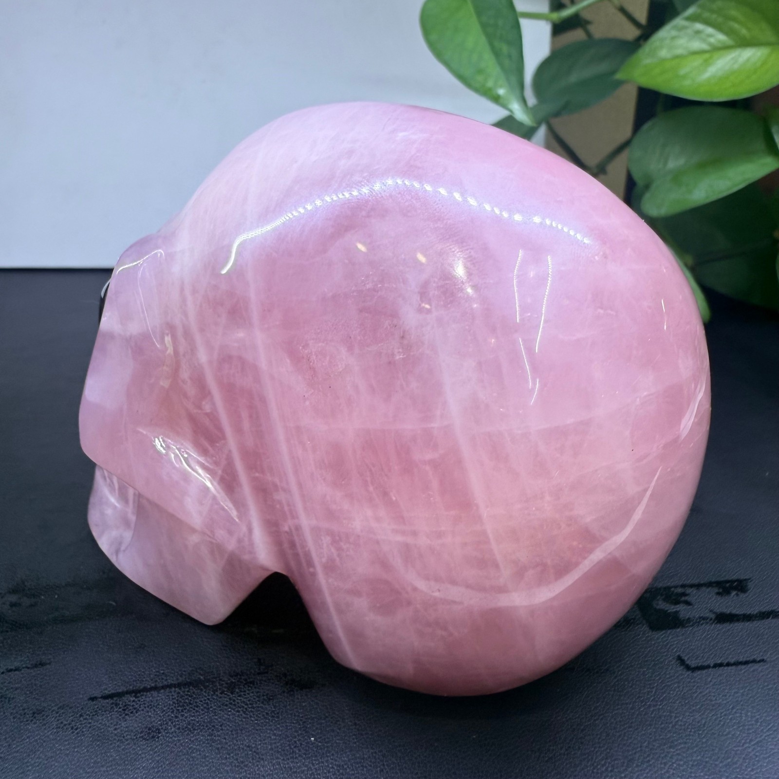 2.4LB Natural Powder crystal skull hand carved Quartz Crystal Reiki Healing