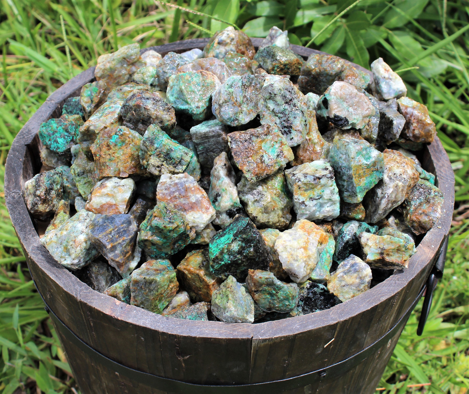 Bulk 1/2 lb Lot Rough Natural Chrysocolla (Raw Crystal Stone Tumbler Rock) 8 oz