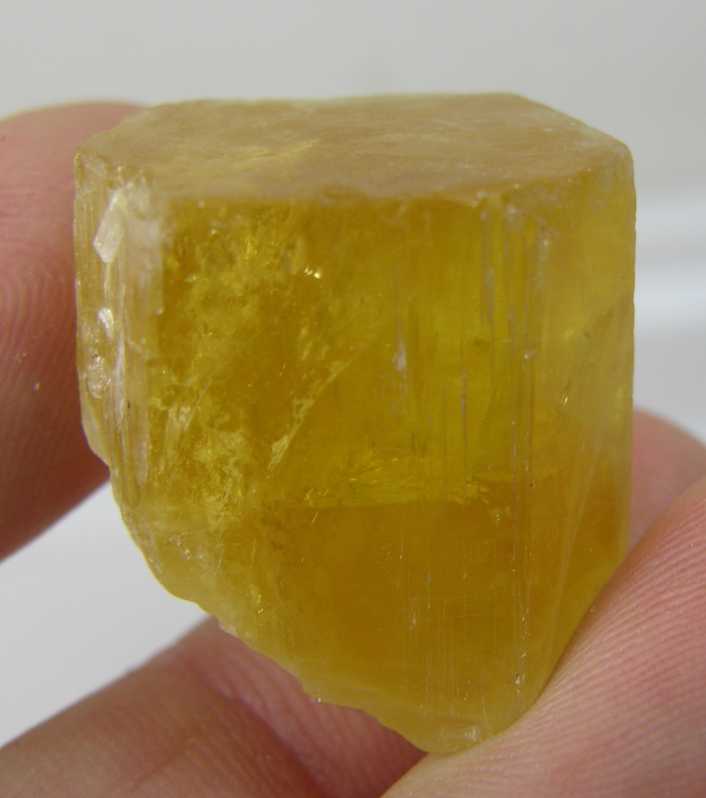 67.50ct Pakistan Terminated Raw Rough Beryl Heliodor Crystal Specimen 13.5g 23mm