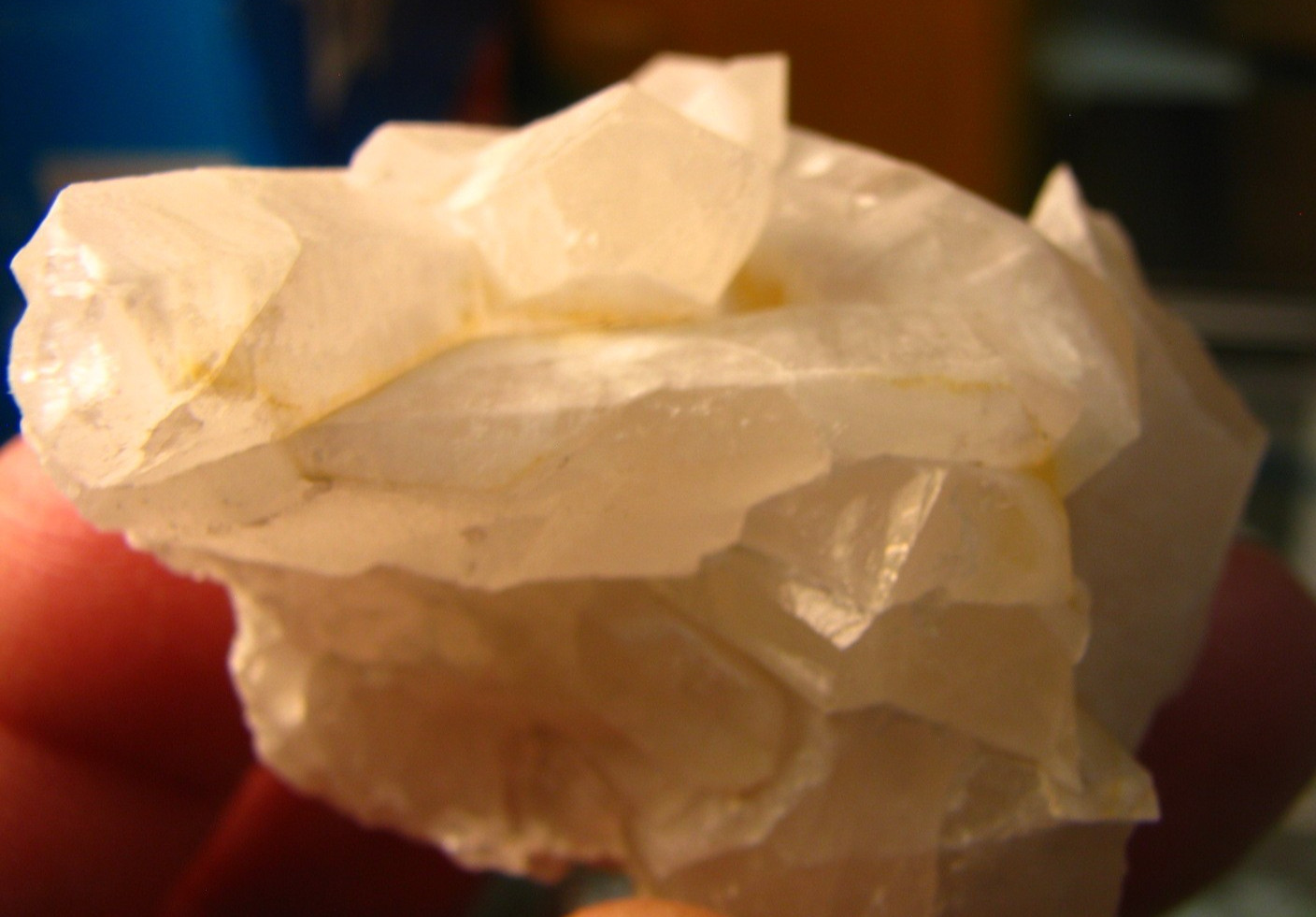 2 WHITE QUARTZ CRYSTAL CLUSTERS 2.4in & 1.84in ARKANSAS USA #216