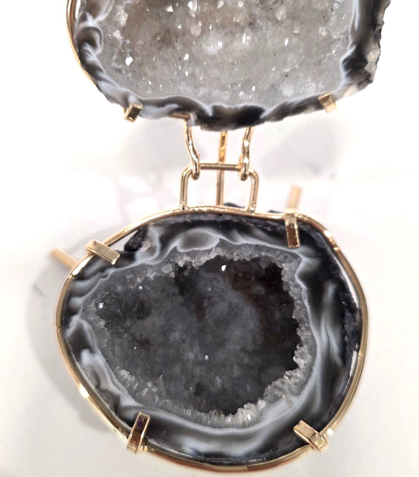 Natural Druzy Geode Crystal Jewelry Box #6