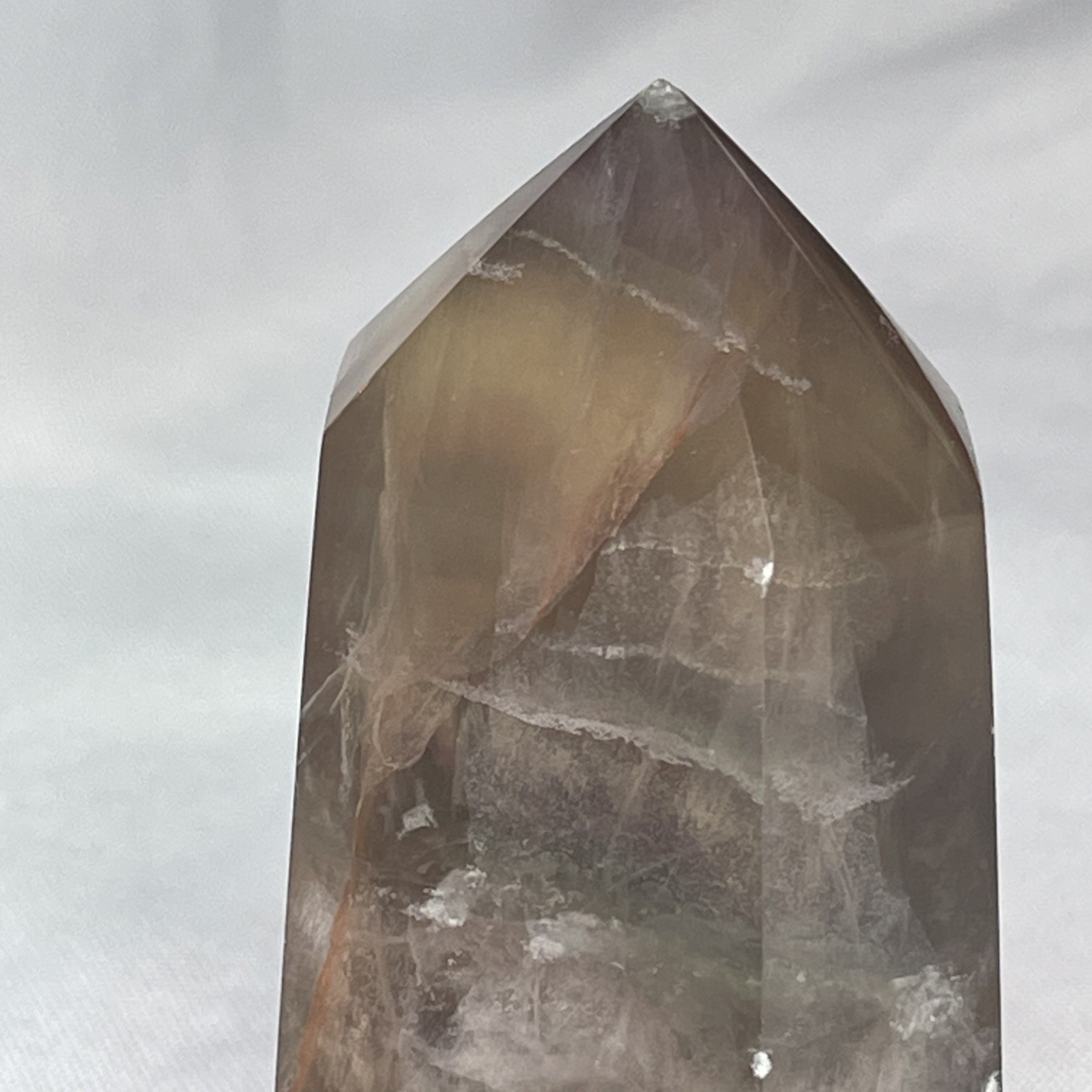 Colorful Rainbow Fluorite PolishedCrystal Tower 3.82”/10cm, TW 11.8oz