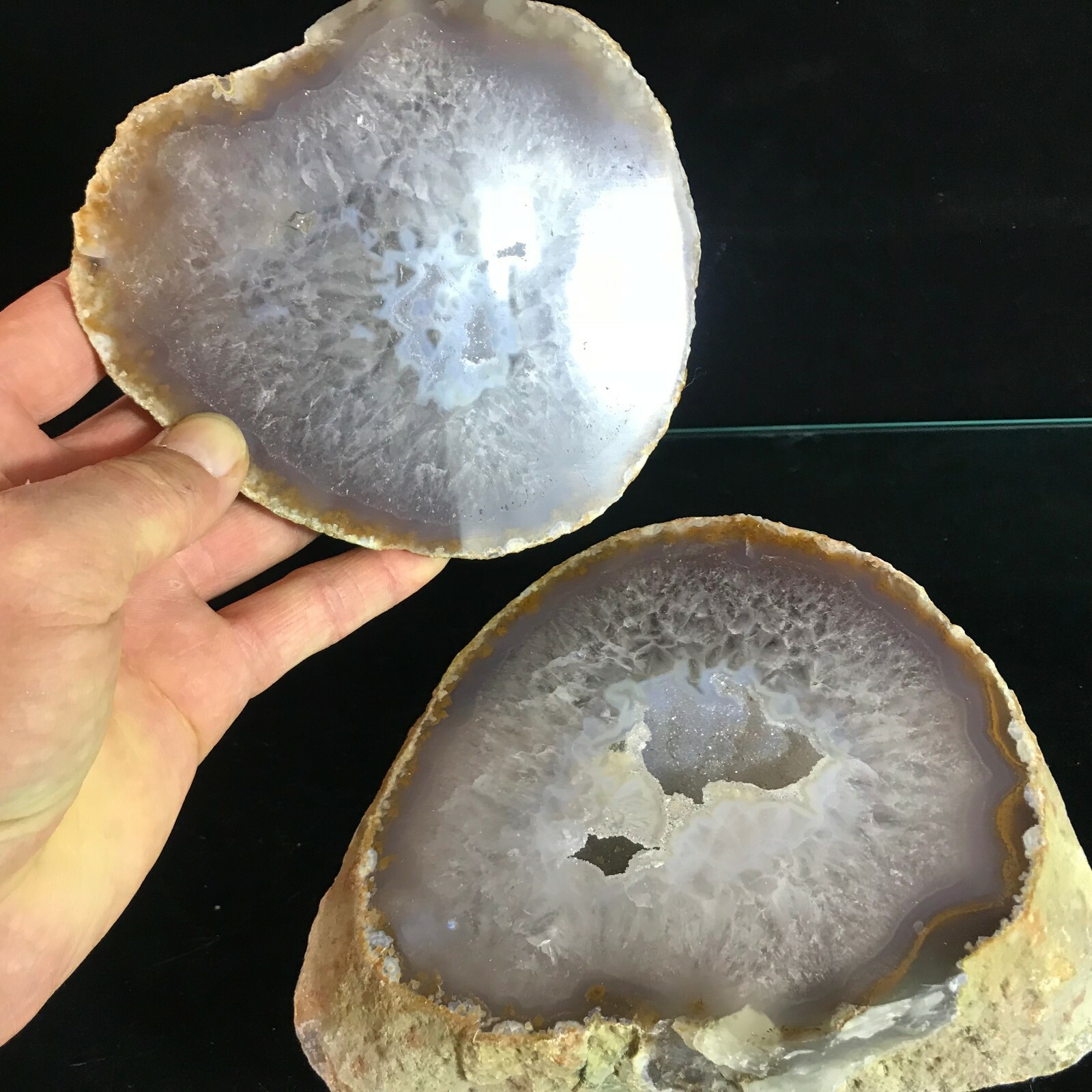 7.0LB Crystal Geode Natural Thunderegg Agate Quartz Mineral Specimens Healing