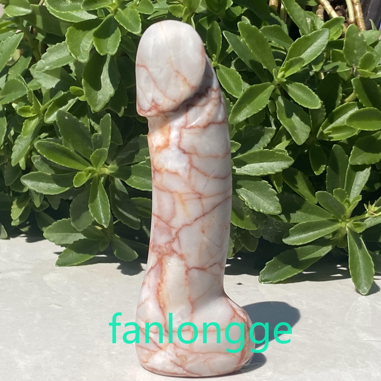 1pc Natural Red network stone Male Quartz Crystal Genital Penis Pendant Gem 4.3″