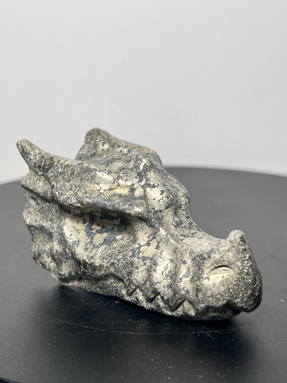 Pyrite 3 Piece Carving Set – Dragon Head, Skull, & Money Toad
