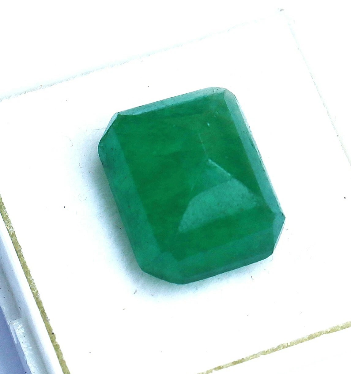 Natural Rare Emerald Cut Colombian Green Emerald Certified Loose Gemstone 10 Ct