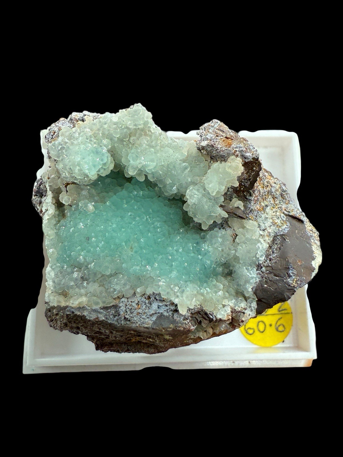 Blue Smithsonite Crystals : Hilarion Mine . Attica , Greece 🇬🇷