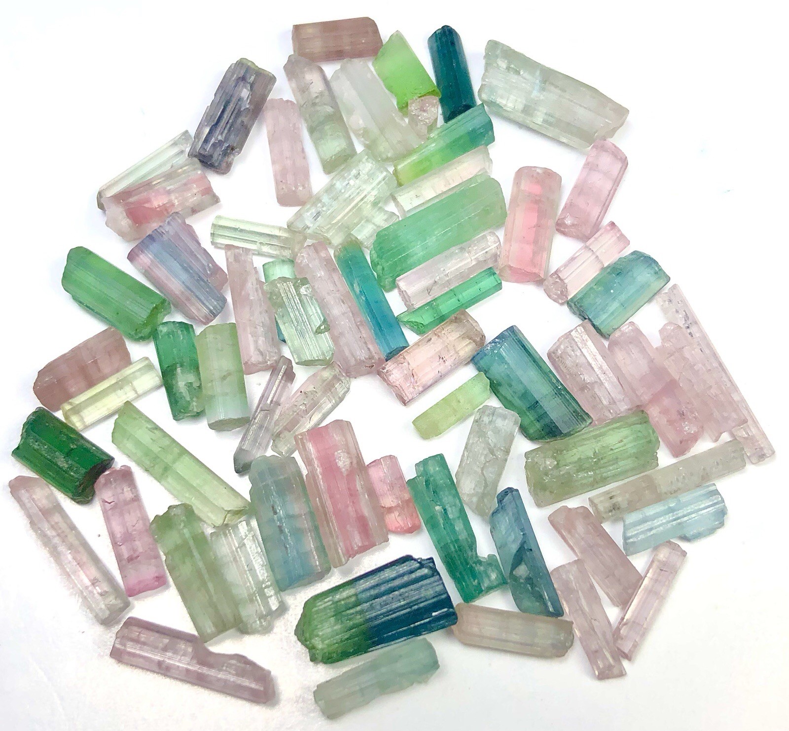50 crt Green & Pink Rough Tourmaline Lot From Afghanistan |