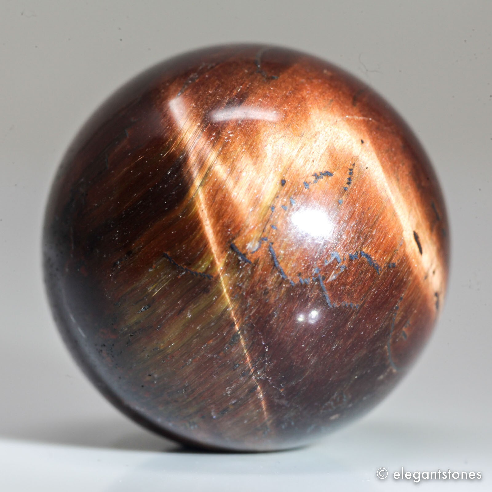 26g26mm Red Tiger Eye Sphere Crystal Ball Natural Quartz Healing Gemstone Chakra