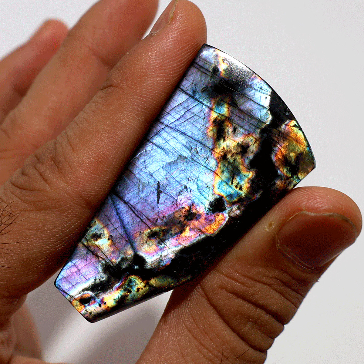 Awakening— Aurora Spectrolite Freeform Slab | Full Spectrum Flash from Finland