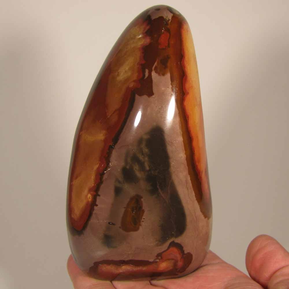 5.4″ POLYCHROME JASPER Gemstone Polished Freeform Standup – Madagascar – 1.6 lbs
